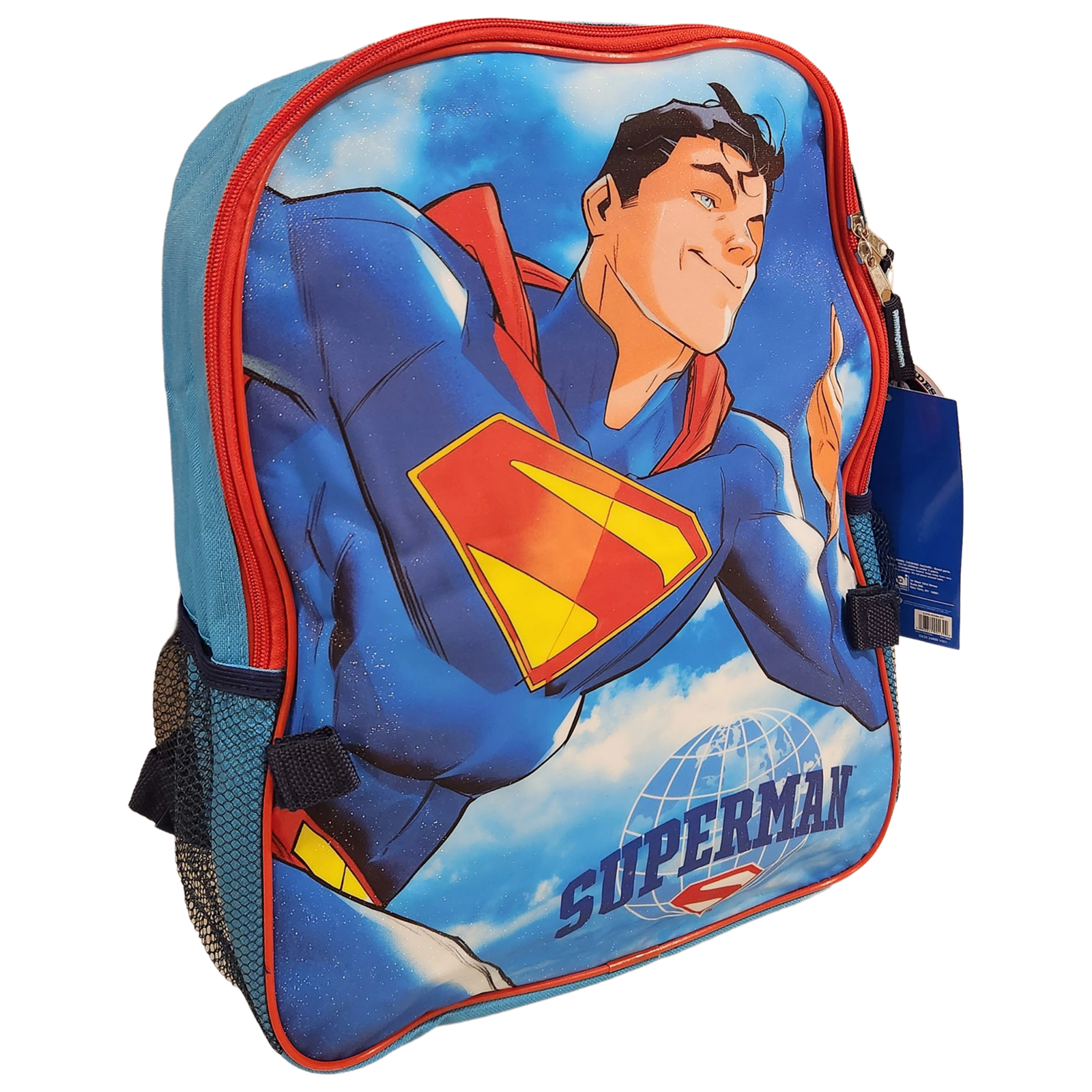Superman Full Size 16 Inch Backpack with Detachable Lunch Box 2 pieces set