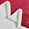 thumbnail image 6 of Sherpa Throw Blanket Super Soft Flannel Reversible Ultra Plush Fleece TV Blanket Wine 60x80, 6 of 7