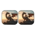 thumbnail image 7 of Goofa Sky Sunset Bronze Dragon Pattern 2 Piece Car Windshield Sun Shade Foldable | Front Windshield Shade for Sun, Heat and UV Rays | Sunshade for Car Front Window-Small, 7 of 7