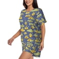 thumbnail image 2 of Lsque Cartoon Submarines Women's Short-Sleeved Pajama Set - 2 Piece Soft and Lightweight Sleepwear Set-XX-Large, 2 of 9