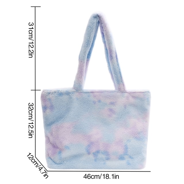 Bolsa s de mano de felpa para mujer carteras informales de gran Ehuebsd capacidad suaves y mullidas de hombro para Otoño e Invierno