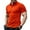 Orange, variant on Zylanna Men's Button Polo Shirts Tee, Solid Color Short Sleeve Turndown Collar Summer Casual Pullover for Men Yellow Size XL