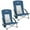 Navy Blue, variant on PORTAL Beach Chairs for Adults Outdoor Camping Use Low Lightweight Portable Chair with Cup Holder Mesh Back Carry Bag for Sand Lawn Travel Picnic Festival Concert 350LBS