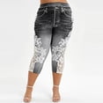 thumbnail image 2 of Pntutb Womens Clearance,Women's Plus Size Lace Print Splice Elastic Hight Waist Casual Leggings Pants Rollback Clothes, 2 of 6
