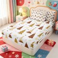 thumbnail image 2 of Manfei Farmhouse Christmas Reindeer Zipper Queen Comforter Set with Fitted Sheet and 2 Pillowcases,Winter Holiday Zipper Bedding Set,Xmas Reversible,4 Pieces, 2 of 7