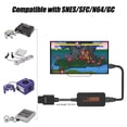 thumbnail image 4 of AURORA TRADE Video Adapter No Transmission Loss High Clarity Vision Plug And Play No Delay Stable Signal Data Transfer Portable Support compatible 720P Video Adapter for for N64 for SNES, 4 of 8