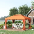 thumbnail image 2 of Outsunny 10 x 13ft Aluminum Frame Gazebo Canopy, Orange, 2 of 10