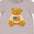 thumbnail image 3 of Inktastic Vintage Patriotic Bear with American Flag Sweater Baby Fleece Romper, 3 of 4