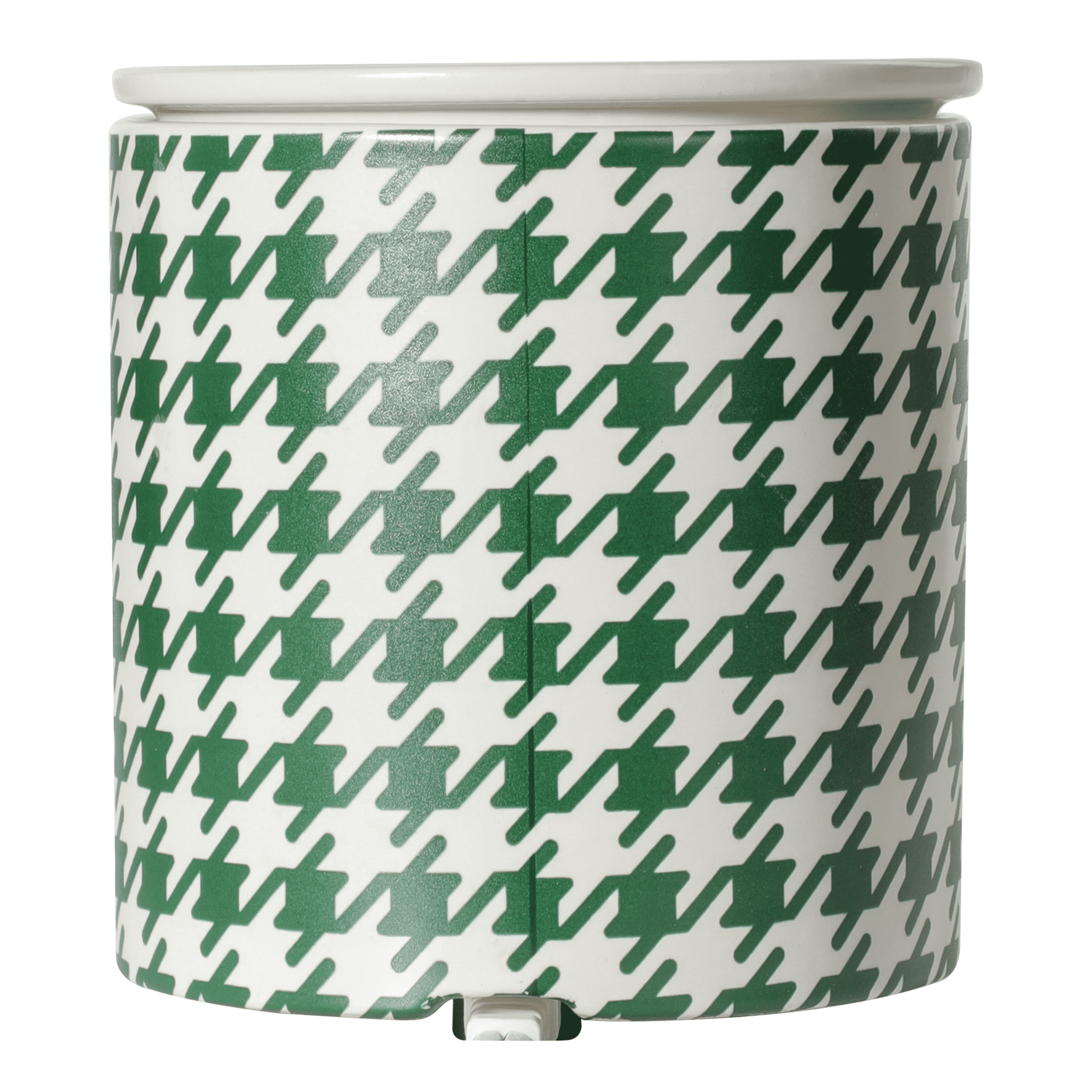 Mainstays Green Houndstooth Full Size Ceramic Fragrance Wax Melt Warmer