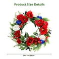 thumbnail image 5 of Poppy Wreath, Red/White/Blue, 22", by My Texas House, 5 of 5