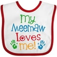 thumbnail image 3 of Inktastic Me Meemaw Loves Me Cute Boys or Girls Baby Bib, 3 of 4