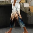 thumbnail image 2 of QATAINLAV Crop Pants for Women High Waisted Casual Gradient Print Capri Pants Lightweight Comfy Lounge Cropped Trouser with Pockets Multicolor 3XL My Orders Placed By Me, 2 of 6