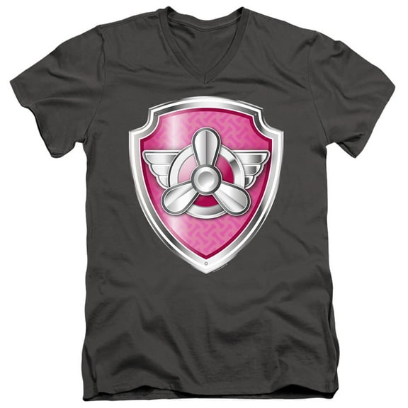 Paw Patrol Skye Badge Unisex Adult V-Neck T Shirt