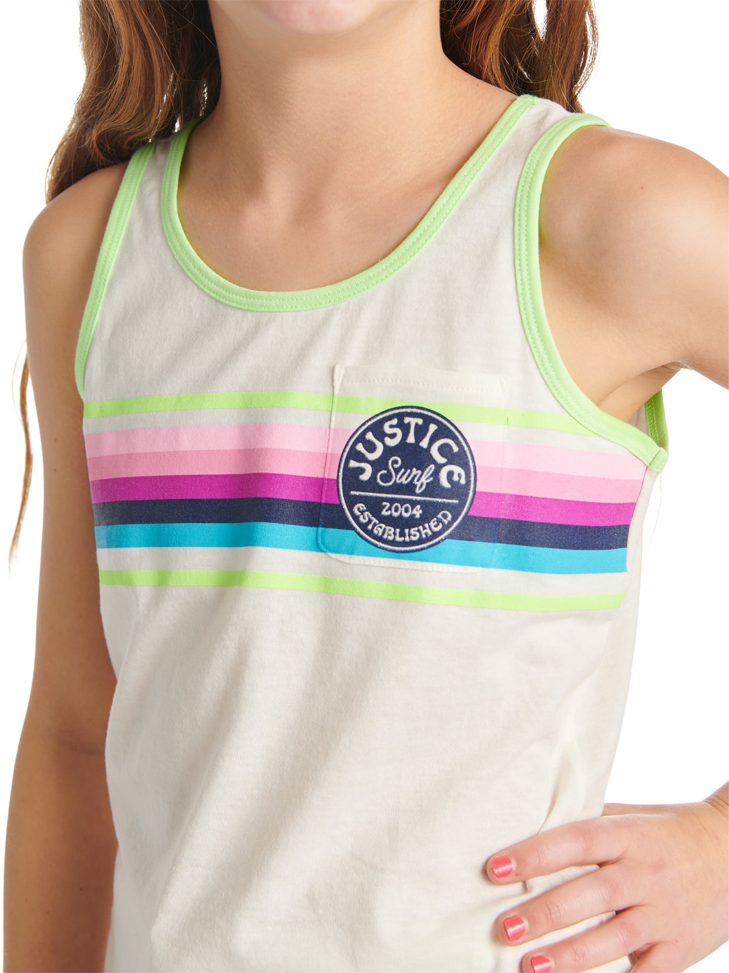 Justice Girls Graphic Tank Set, 3-Piece Pack, Sizes XS(5/6)-XL Plus(16/18 Plus)