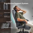 thumbnail image 2 of TMV Office Chair, Ergonomic Big and Tall Office Chair with Foot Rest, Executive Chair for Home Desk, Reclining High Back Leather Chairs with Lumbar Support，Grey, 2 of 7