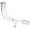 thumbnail image 1 of Receiver Adaptor, Bend with Vacuum Connection - Socket Size: 19/26, Cone Size: 24/29 - Borosilicate Glass - Eisco Labs, 1 of 1