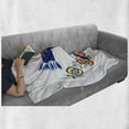 thumbnail image 5 of Folkloric Soft Flannel Fleece Throw Blanket, Ukrainian Culture Inspired Floral Motif with Peacock and Abstract Flowers, Cozy Plush for Indoor and Outdoor Use, 50" x 60", Multicolor, by Ambesonne, 5 of 5