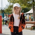 thumbnail image 3 of Uorisanigo Flame Print Girls Boys Zip Up Hoodie with Pockets Lightweight Kids Jacket Casual Long Sleeve Hooded Sweatshirt School Party Birthday Vacation Clothing, 3 of 8
