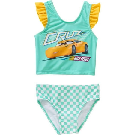 Toddler Girl Ruffle Detail 2-piece Tankini Swimsuit