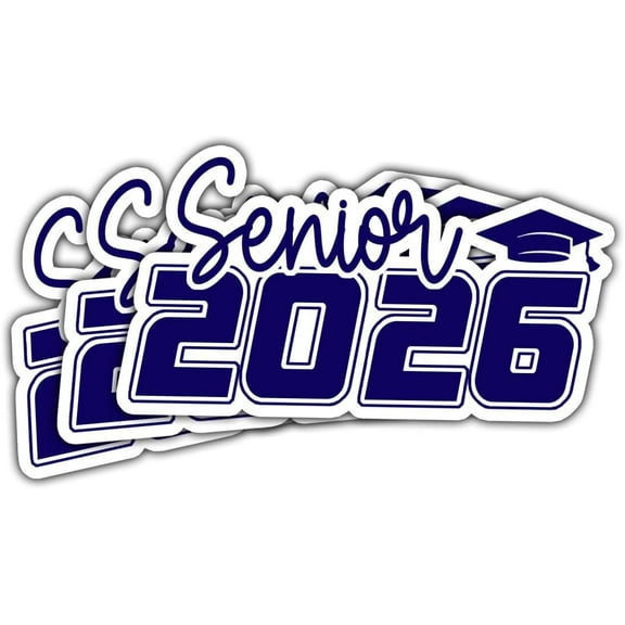 3 Pcs Senior 2026 Sticker, Class of 2026 Sticker, 2026 Senior Stickers, Graduation 2026 Stickers for Laptop Water Bottle Phone Car Window Helmet Vinyl Decal 3 Inches (Senior 2026)