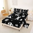 thumbnail image 2 of Erosebridal Letter L Monogrammed Queen Sheet Sets,White Black Bed Set For Kids Boys 4 Pieces, 2 of 6