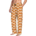 thumbnail image 6 of Salouo Cute Fox Faces Pattern Print Pajama Pants for Men, Lounge Pants Elastic Waistband Casual Men's sleepwear Loungewear Sleep Pajama Pant -X-Large, 6 of 7