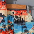 thumbnail image 5 of CAUYDY Toddler Baby Boy Clothes Linen Summer Outfits Tropical Vacation Button Up Short Sleeves Shirts & Shorts(L101-Red,6 Y), 5 of 6