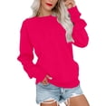 thumbnail image 2 of Hauts pour Femmes Manches Longues Amples Décontractés Tunique Plissée Boutonnée Imprimé Halloween Vert Armée L, 2 of 6