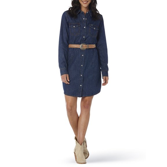 Wrangler® Western Denim Shirt Dress