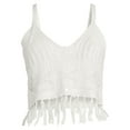 thumbnail image 5 of Madden NYC Juniors' Cropped Mixed Tank Top with Fringe, 5 of 5