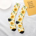thumbnail image 6 of Bingfone Compression Socks for Women and Men Long Socks for Running Athletic Cycling Nurse-Yellow White Plaid Sunflower, 6 of 8