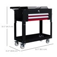 thumbnail image 3 of HOMCOM Chariot à Outils Roulant 330 Lb Chariot Utilitaire en Acier avec Tiroirs Noir, 3 of 10