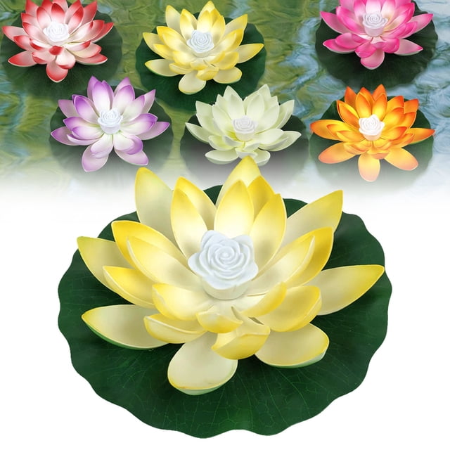 Floating Lights LED Flowers Pool Lights Battery Operated Night Light For Pond Garden Swimming Wedding Decor