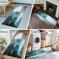 thumbnail image 5 of 2'x6' Rug Runners for Hallways Kitchen, Teal Gray Non Slip Entryway Beside Floor Carpet Runner, Modern Oil Painted Art Abstract Geometric Washable Laundry Room Bedroom Throw Rugs Mat for Family Pet, 5 of 8