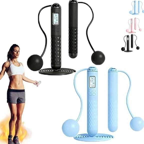 Runaivete Skipping Rope With Counter,Cordless Digital Jump Rope With Counter,Smart Intelligent Adjustable Digital Timer & Calorie Burned Counting With Lcd Display For Fitness