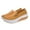 Yellow, variant on Kukoosong Walking Shoes for Women Solid Wedge Round-Toe Lightweight Soft Slip on Walking Running Shoes Casual Sneakers Non Slip Work Shoes for Women Food Service Yellow 5.5