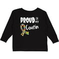 thumbnail image 3 of Inktastic Proud of my Cousin Autism Awareness Puzzle Piece Ribbon Boys or Girls Long Sleeve Toddler T-Shirt, 3 of 5