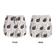 thumbnail image 3 of Balery Cute Swan Pantalones cortos deportivos para mujer con forro y dos bolsillos, elásticos, para entrenamiento, gimnasio, yoga-X-Large, 3 of 7