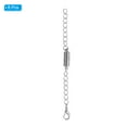thumbnail image 3 of Uxcell 3.9 inch Magnetic Necklace Extender, 8 Pack Necklace Clasps Chain Extenders Extension for Necklaces, Silver, 3 of 5