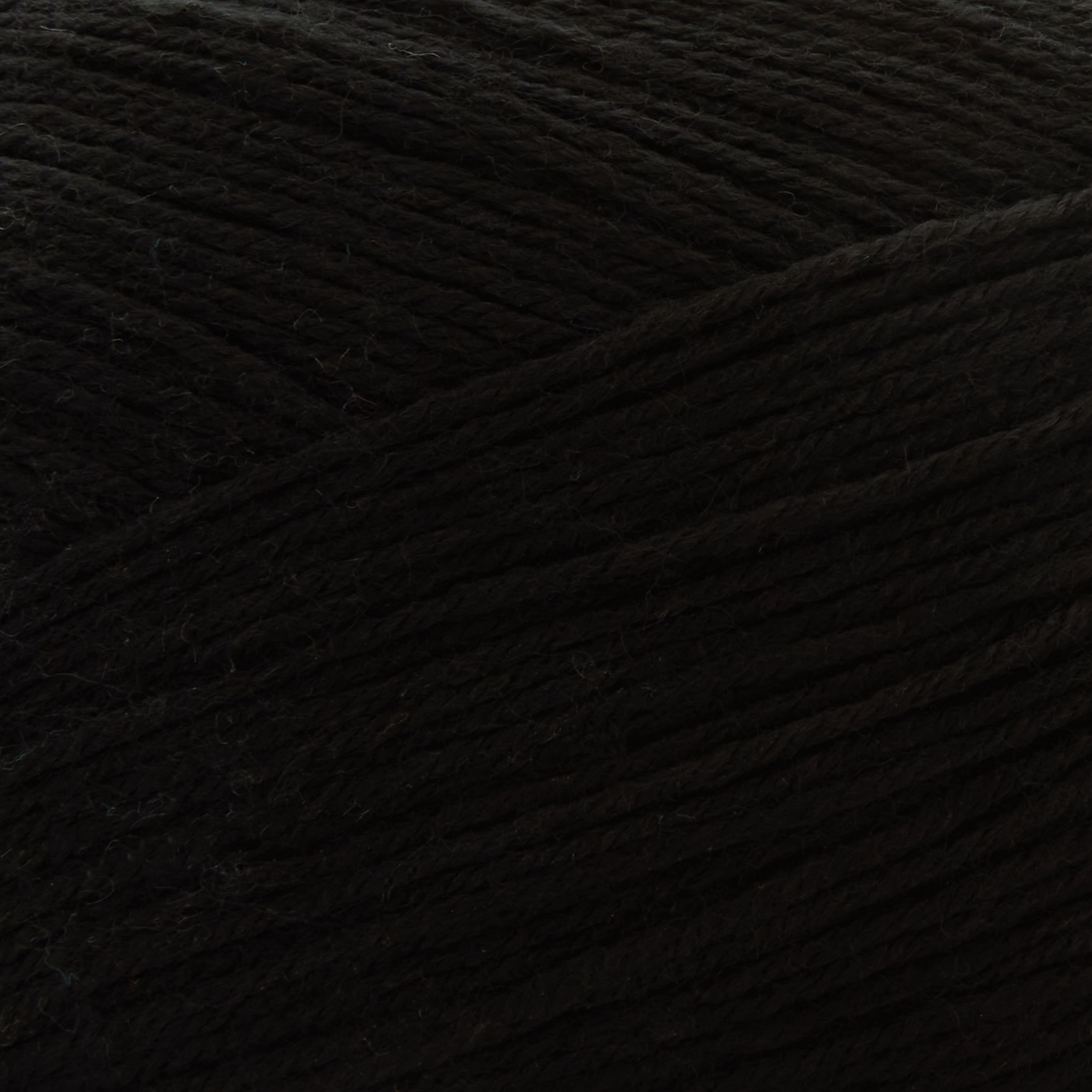 Loops & Threads Black Luxe Merino Solid Yarn - Light Weight Yarn for Knitting, Crochet, Weaving, Arts & Crafts, 15 Pack