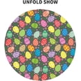 thumbnail image 2 of Easter Tablecloth Round 60 Inch Easter Eggs Table Cloth Gift Cute Bunny Easter Table Clothes Reusable Circle Table Cover for Dining Room Home Decor, 2 of 5