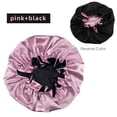 thumbnail image 6 of 2 Pcs Satin Double Layer Shower Caps, Reusable Waterproof Bath Caps for Women, Multi‑Function Hair Care & Sleeping Cap, 6 of 7