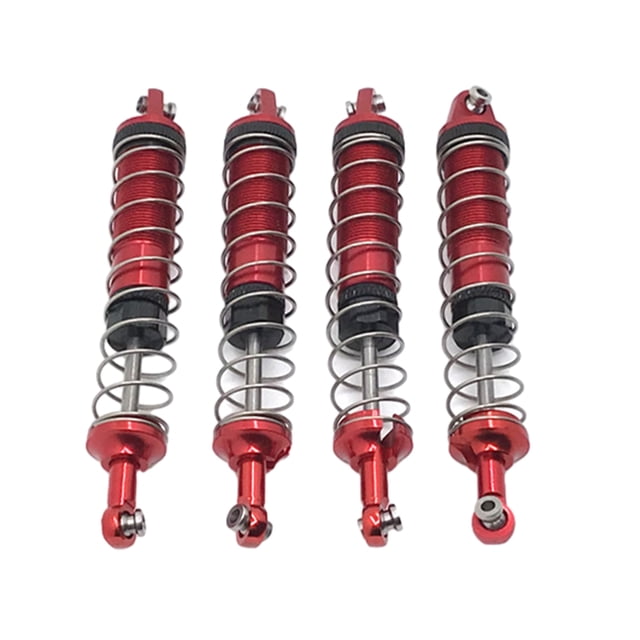 ZheElen RCGOFFLOW Aluminum Alloy Smooth Front Rear Shock Absorber Wear-resistant Rc Front Rear Shock Absorber For 1/12 Wltoys 12402 Red