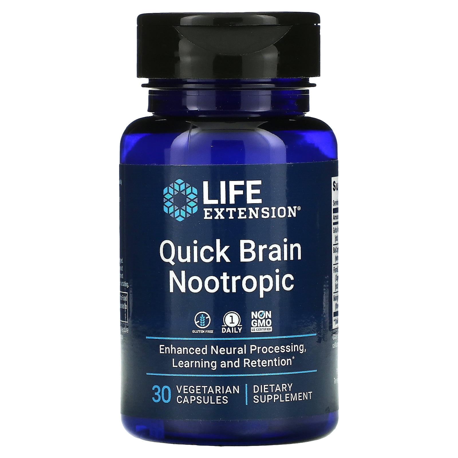 Life Extension - Quick Brain Nootropic - 30 Vegetarian Capsules