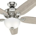 thumbnail image 2 of Restored Hunter Fan 54 inch Casual Brushed Nickel Indoor Ceiling Fan with Light Kit and Remote Control (Refurbished), 2 of 9