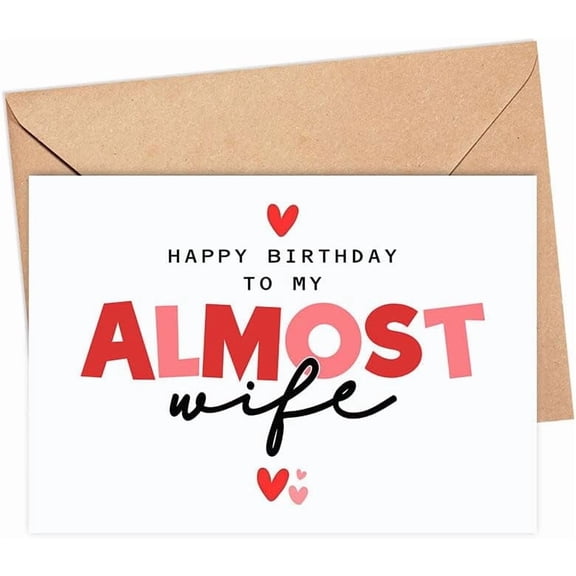 Happy Birthday To My Wife Card - Girlfriend - Wife - Fiance Birthday Card - Happy Birthday Wife Card - First Birthday Being My Wife Card - Next Birthday Wife - Special Wife Card$$Office