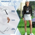 thumbnail image 6 of Yuyamidu Cute Snowman Women's Golf Shirts Golf Top Christmas Collared Long Sleeve Tennis Shirt Activewear 1/4 Zipper Outfits Size 2XL, 6 of 8