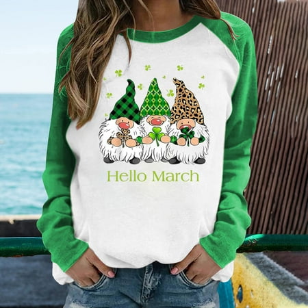 

Plus Size St Patricks Day Shirt Women St Patricks Day Maternity Tops 4 Leaf Clover Shirt St Patricks Day Shirt Women Funny Green Blouses for Women