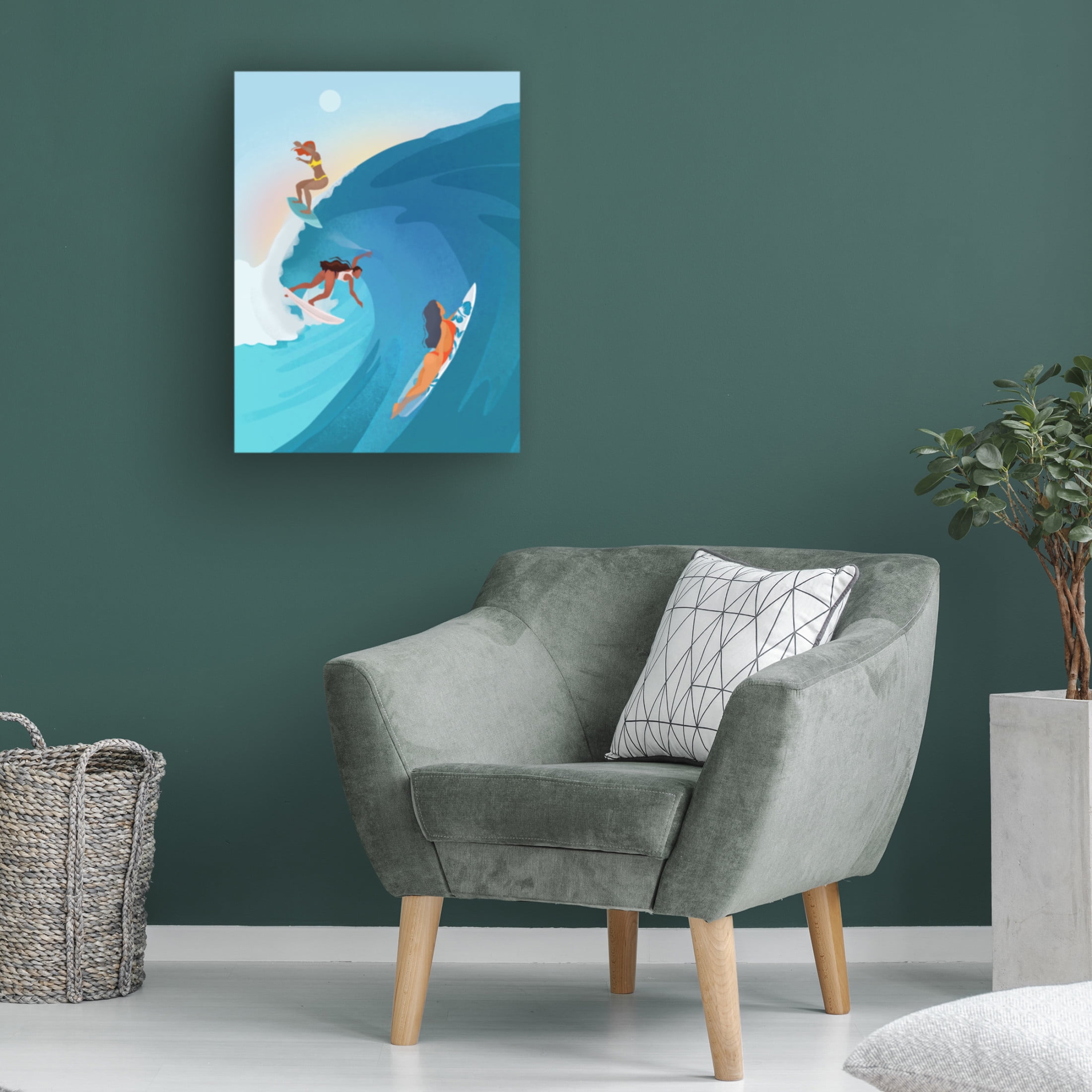 Trademark Fine Art Petra Lizde Surfers Canvas Wall Art