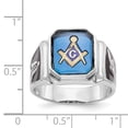 thumbnail image 3 of Real 14kt White Gold Men's Masonic Ring Size: 10; for Adults and Teens; for Women and Men, 3 of 5